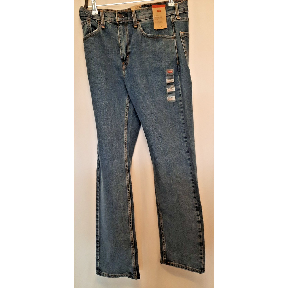 Levi’s 505 Regular Fit Men's Blue Stretch Jeans Size 32 x 32 Msrp 59.99 Nwt